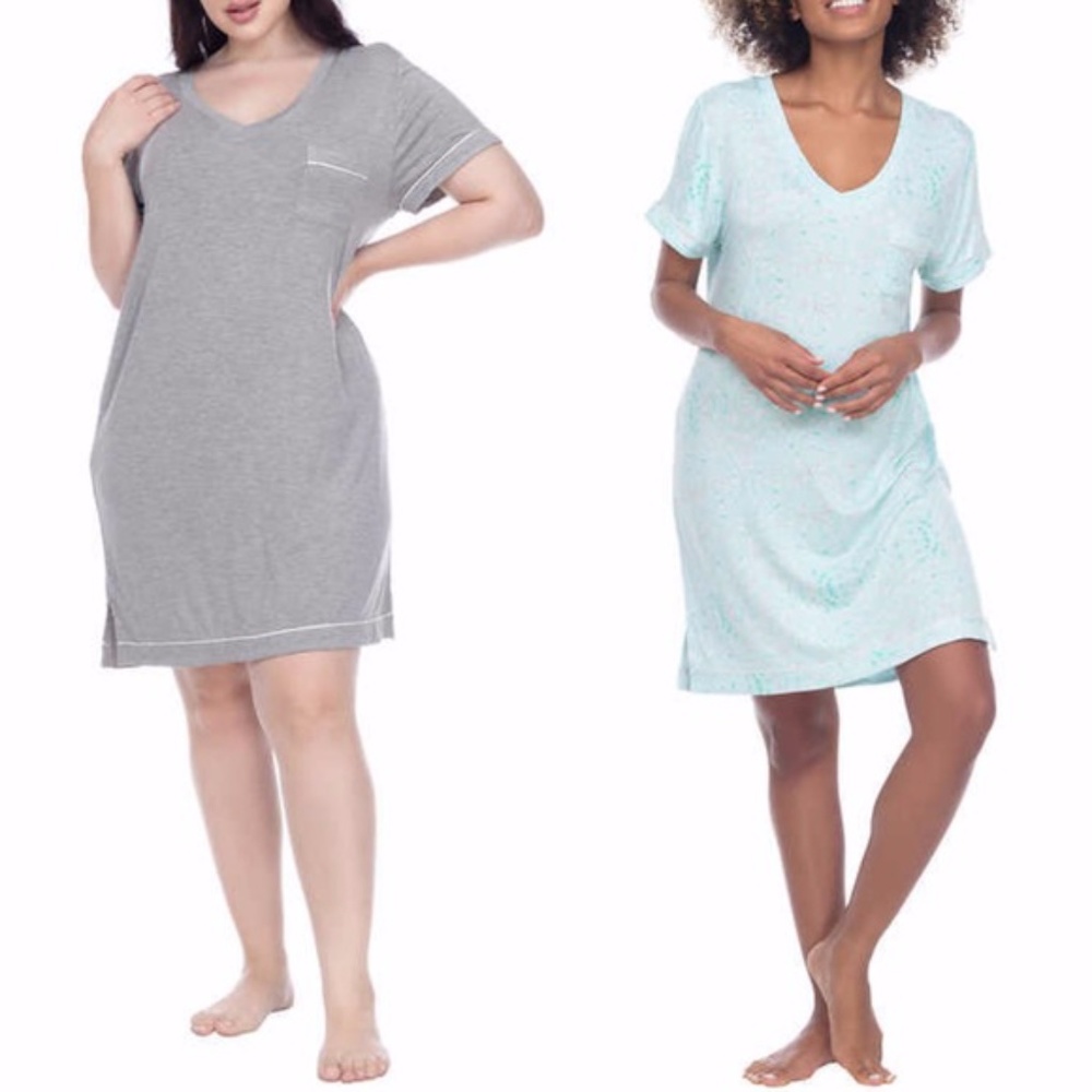 HONEYDEW JERSEY SLEEP SHIRT 2 PACK - *NEW W/TAGS